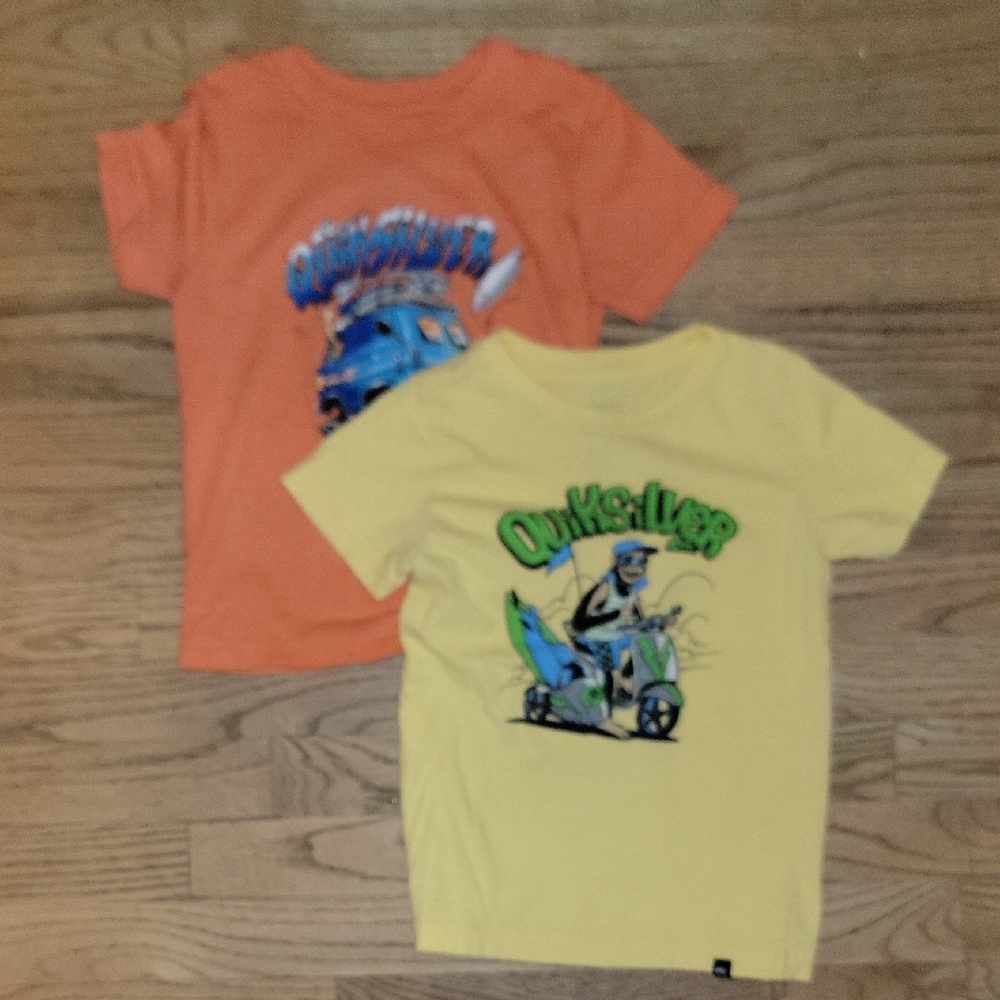 Quiksilver Kids' Vibrant Orange and Yellow Tees